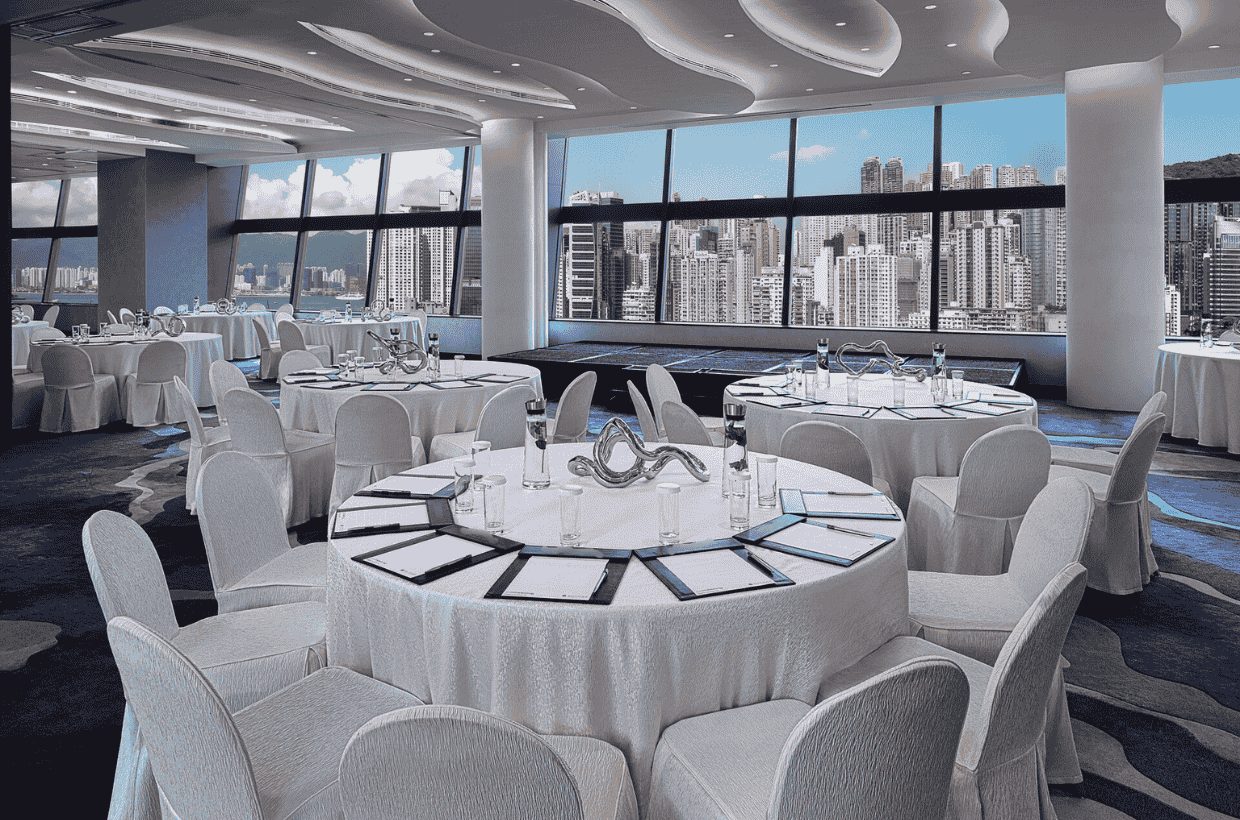 The Park Lane Room meeting set-up on the 27th floor of the Park Lane Hong Kong hotel